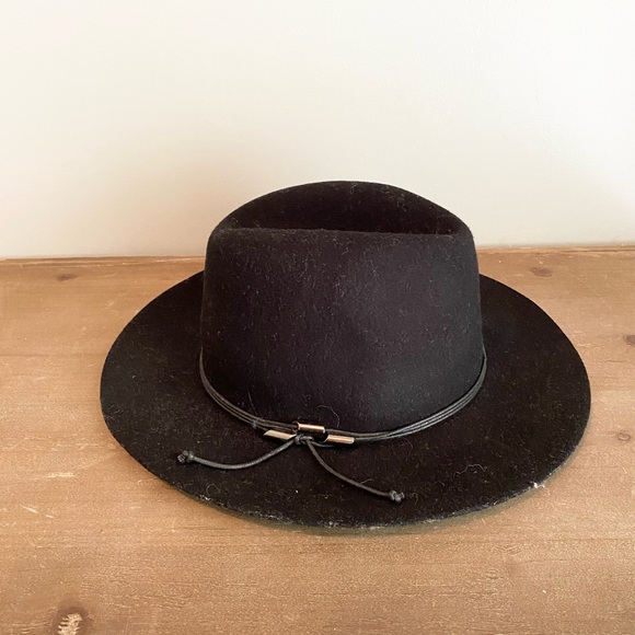 Nine West Black Felted Wool Panama Hat - Picture 3 of 7